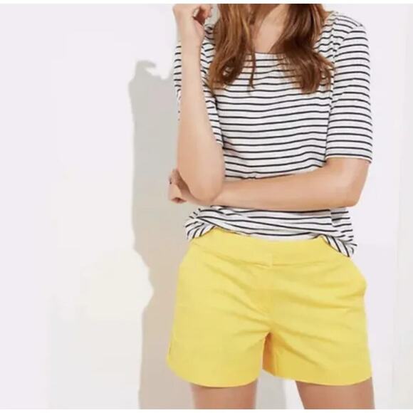 J. Crew Broken-In Classic Chino Shorts Neon Yellow Size 10 NWT - Picture 1 of 6